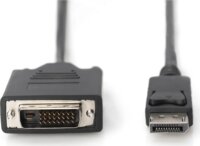 Digitus AK-340301-030-S DisplayPort apa - DVI-D apa Átalakító Adapter 3m - Fekete