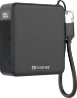 Sandberg 421-34 Powerbank integrált USB-C kábellel 10000mAh 20W - Fekete
