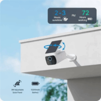 Safemo SC1 Smart Wifi 4K UHD 8MP napelemes Okos Kamera - Fehér