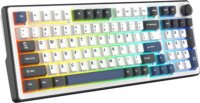 The G-Lab Keyz Elite 400 HE Vezetékes Gamer RGB Billentyűzet US - Fekete/Fehér