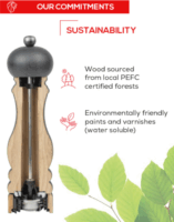Peugeot Paris Fa Manuális Sóörlő 18 cm - Zöld