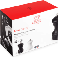 Peugeot Bistro Duo Manuális Só- és Borsörlő szett 10 cm - Feket / fehér