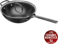 Zwilling 1034370 Milano Wok serpenyő Üveg fedéllel 30cm - Fekete