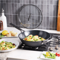 Zwilling 1034370 Milano Wok serpenyő Üveg fedéllel 30cm - Fekete