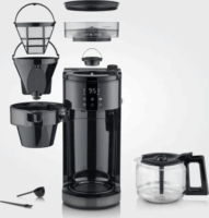 Severin KA 4830 Filteres Kávéfőző Darálóval és Üveg kiöntővel 900 Watt - Fekete