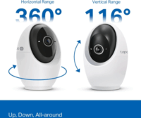 TP-Link Tapo C260 Smart Wifi 4K 8MP 360° forgatható Okos Kamera - Fehér