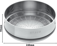Staub 1010599 Rozsdamentes acél Pároló betét Ø 24cm
