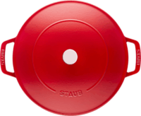 Staub Chistera Cocotte Öntöttvas Kerek Edény fedéllel Ø 28 cm - Cseresznye piros