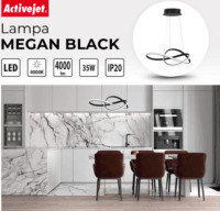 Activejet AJE-MEGAN 3000lm függesztett LED lámpatest - Fekete