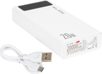 BLOW PB20E Powerbank USB-A + Type-C / 20000mAh 22,5W - Fehér