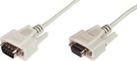Digitus AK-610203-050-E D-Sub 9 tűs apa - D-Sub 9 tűs anya Hosszabbító kábel 5m - Bézs