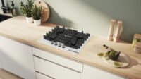Bosch PPP6A2I40 Serie 6 Beépíthető 4 zónás Gáz Főzőlap - Fekete / Fehér
