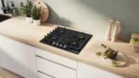 Bosch PNP6B6K40 Serie 4 Beépíthető 4 zónás Gáz Főzőlap - Fekete