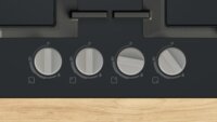 Bosch PNP6B6K40 Serie 4 Beépíthető 4 zónás Gáz Főzőlap - Fekete