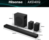 Hisense AX5140Q 5.1.4 Hangprojektor 600 Watt - Fekete
