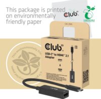Club 3D CAC-2505 USB-C - HDMI 2.1 8K 60Hz Átalakító Adapter - Fekete