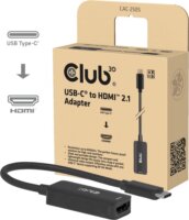 Club 3D CAC-2505 USB-C - HDMI 2.1 8K 60Hz Átalakító Adapter - Fekete