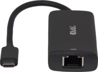 Club 3D CAC-2531 USB-C apa - RJ45 anya 10G Átalakító Adapter - Fekete