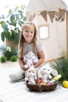 Nici világosbarna Nyuszi plüssfigura 20 cm