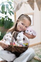 Nici világosbarna Nyuszi plüssfigura 20 cm