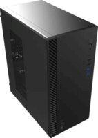 MSI Micro ATX PRO SHIELD M100P Mini torony Számítógépház + 1db 80mm ventilátor - fekete