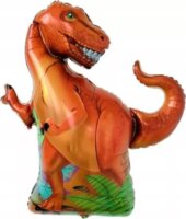 narancssárga T-Rex Dinoszaurusz fólia lufi 66 x 59 cm