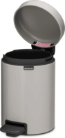 Brabantia Treteimer Newicon 3 literes pedálos rozsdamentes acél szemetes - Szürke