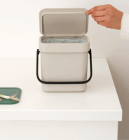 Brabantia Sort & Go 3 literes Szelektív Műanyag szemetes tetővel - Bézs