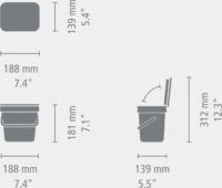 Brabantia Sort & Go 3 literes Szelektív Műanyag szemetes tetővel - Bézs
