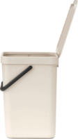 Brabantia Sort & Go 12 literes Szelektív Műanyag szemetes tetővel - Bézs