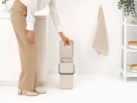 Brabantia Sort & Go 12 literes Szelektív Műanyag szemetes tetővel - Bézs