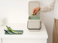 Brabantia Sort & Go 6 literes Szelektív Műanyag szemetes tetővel - Bézs