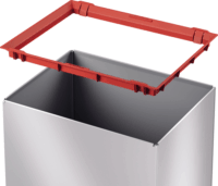 Hailo Big-Box 35 literes Önzáró Fém+műanyag szemetes - Fekete/Ezüst