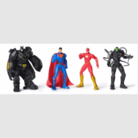 DC Comics Metal Force 4 db-os gyűjthető figura készlet érmékkel