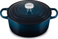 Le Creuset Ötöttvas Főző / Sütőedény fedéllel Ø 26cm 5,3L - Sötétkék