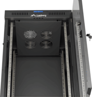 Lanberg 19" Szabadon álló rack szekrény 24U 600x600mm - Fekete