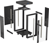 Lanberg 19" Szabadon álló rack szekrény 24U 600x600mm - Fekete