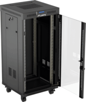Lanberg 19" Szabadon álló rack szekrény 24U 600x600mm - Fekete