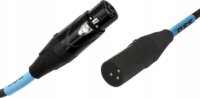 SSQ DMX0,5 3-tűs XLR apa - 3-tűs XLR anya kábel (0,5m) - Fekete