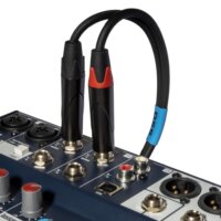 SSQ JSJM2 SS-1453 6.3mm Sztereó Jack Apa - 2x 6.3mm Mono Jack Apa Kábel 2m - Fekete