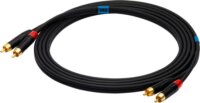 SSQ RCARCA2 SS-1432 2x RCA apa - 2x RCA apa kábel 2m - Fekete