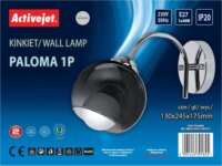 Activejet AJE-PALOMA 1P E27 1x40W beltéri LED Fali lámpa - Ezüst