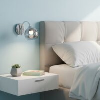 Activejet AJE-PALOMA 1P E27 1x40W beltéri LED Fali lámpa - Ezüst