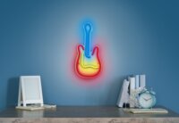 Activejet AJE-NEON RGB LED Dekorációs Lámpa - Gitár forma