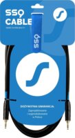 SSQ MIMI2 SS-1425 3,5 mm Sztereó Jack apa - 3,5 mm Sztereó Jack apa kábel 2m - Fekete