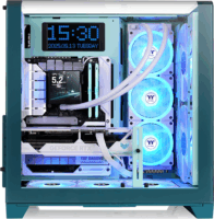 Thermaltake View 390 Air Midi Torony Számítógépház + 4db 120mm ventilátor - Kék