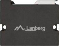 Lanberg DIN sínre szerelhető 90W Gigabit 4-port PoE extender - Fekete