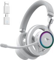 Havit Fuxi-H8 Bluetooth + RF Wireless / Vezetékes Gamer Fejhallgató Headset - Fehér