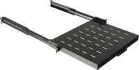 Lanberg Kihúzható Rackszekrény polc 19" / 1U / 44,5 x 35 cm - Fekete