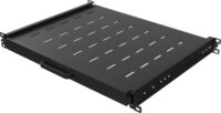 Lanberg Kihúzható Rackszekrény polc 19" / 1U / 44,5 x 35 cm - Fekete